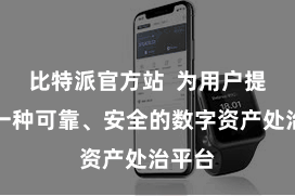比特派官方站 为用户提供了一种可靠、安全的数字资产处治平台