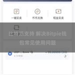 比特派支持 解决Bitpie钱包常见使用问题