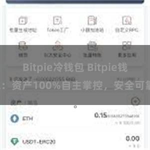 Bitpie冷钱包 Bitpie钱包：资产100%自主掌控，安全可靠。