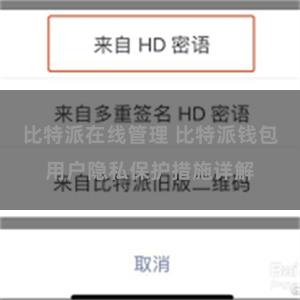 比特派在线管理 比特派钱包用户隐私保护措施详解