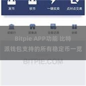 Bitpie APP功能 比特派钱包支持的所有稳定币一览