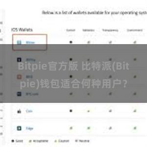 Bitpie官方版 比特派(Bitpie)钱包适合何种用户？