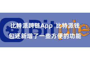 比特派跨链App  比特派钱包还新增了一些方便的功能